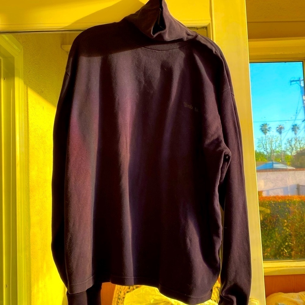 TIMBERLAND MEN’S NAVY BLUE MOCK TURTLENECK 100% COTTON Sz XL EUC